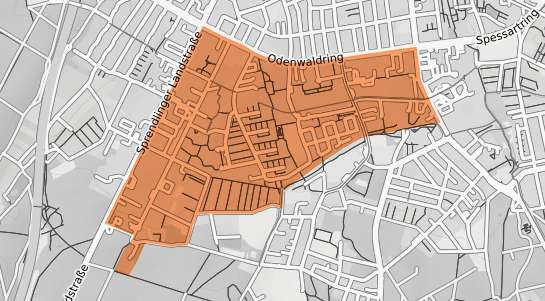 Mietspiegelkarte Offenbach am Main Lauterborn